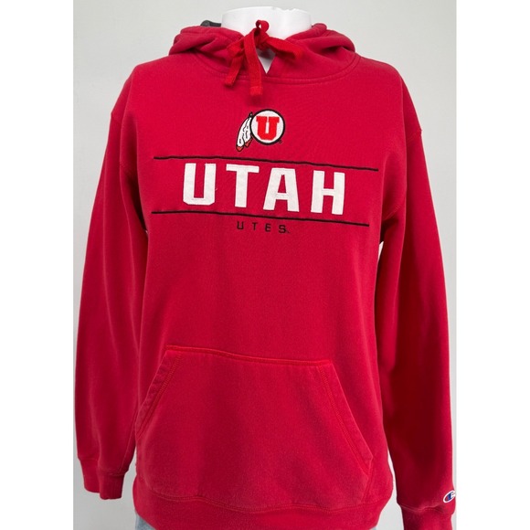 Champion Other - Champion Utah Utes Hoodie Mens Medium Red Collegiate Sweatshirt NCAA Gorpcore